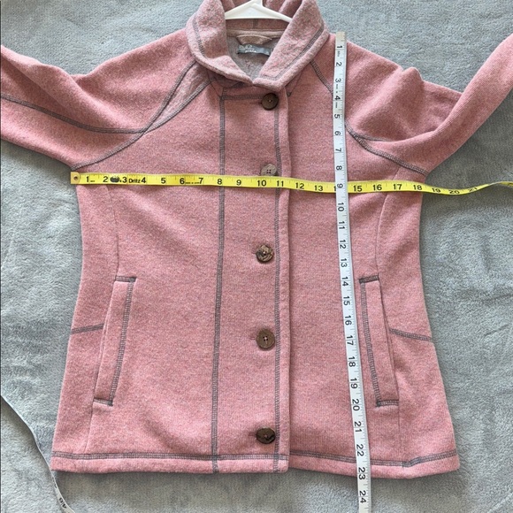 Prana wool blend jacket sweater button front chevron S - Picture 7 of 7
